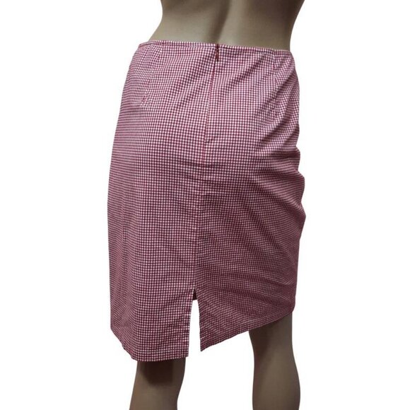 Vintage 90s Red White Gingham Check Skirt Size 2 Coquette - Picture 4 of 6